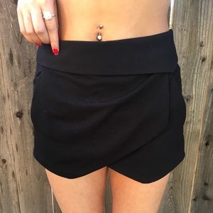 Black envelope skirt